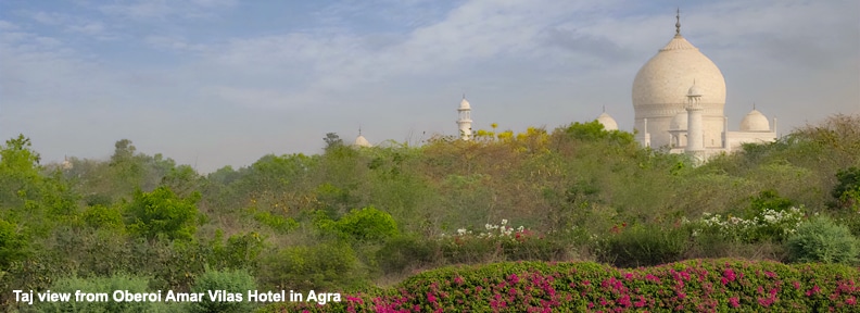 Taj View from Oberoi Hotel Agra